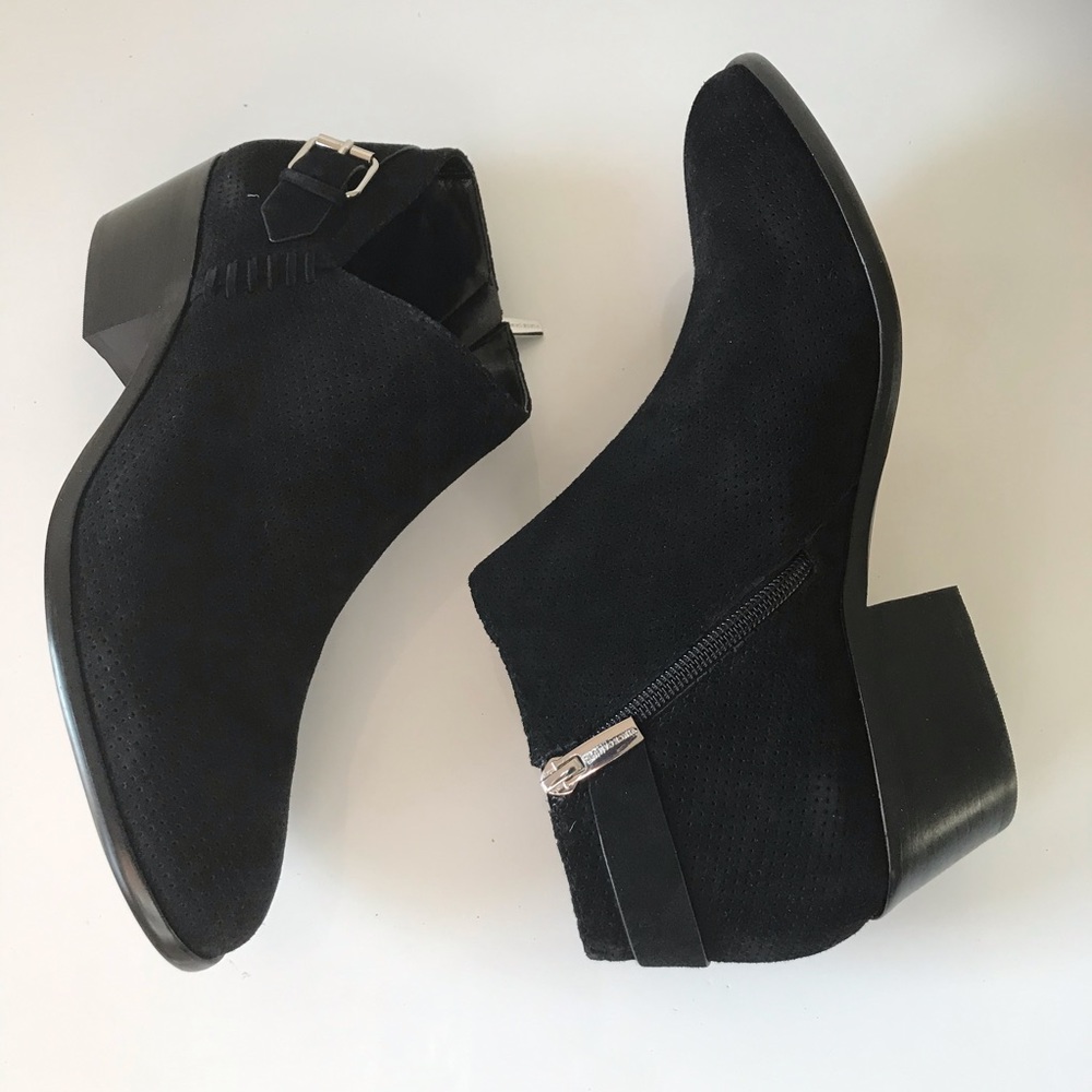 Vince Camuto Parveen Suede Buckle Booties - Picture 6 of 9
